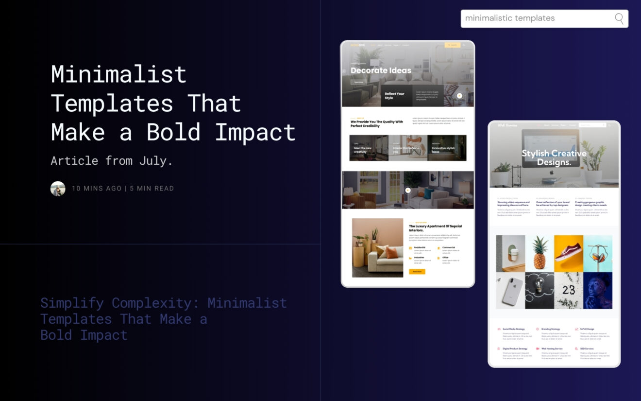 Minimalist Templates That Make a Bold Impact