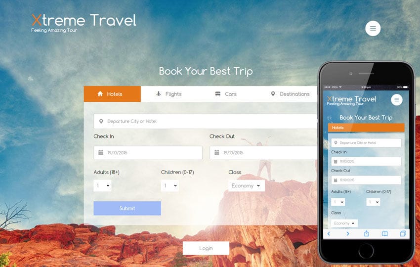 Responsive Tourism Website Templates Free Download