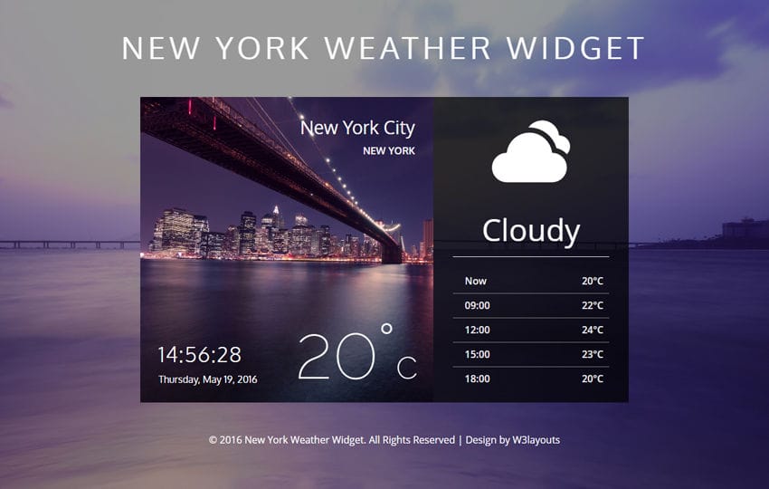 weather pop up widget for website